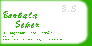 borbala seper business card